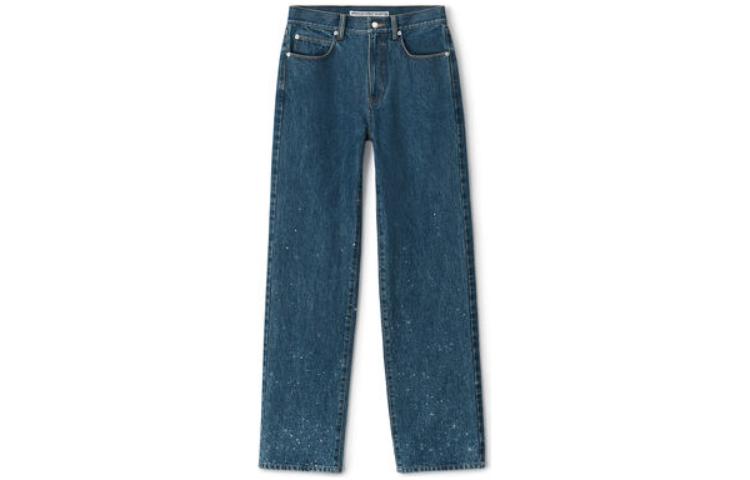 (Women) Alexander Wang  Mid-Rise Straight-Leg Jeans Blue 1WC3234000-401