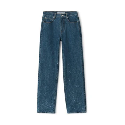 (Women) Alexander Wang Mid-Rise Straight-Leg Jeans Blue 1WC3234000-401
