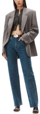 (Women) Alexander Wang Mid-Rise Straight-Leg Jeans Blue 1WC3234000-401 Lookbook (Women) Alexander Wang Mid-Rise Straight-Leg Jeans Blue 1WC3234000-401