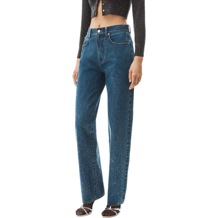 Purchase (Women) Alexander Wang  Mid-Rise Straight-Leg Jeans Blue 1WC3234000-401