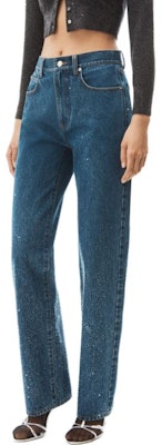 (Women) Alexander Wang Mid-Rise Straight-Leg Jeans Blue 1WC3234000-401 Purchase (Women) Alexander Wang Mid-Rise Straight-Leg Jeans Blue 1WC3234000-401