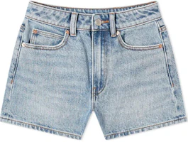 (Women) Alexander Wang Mid-Waist Slim Denim Shorts Vintage Blue. 4DC4234161-487A (Women) Alexander Wang Mid-Waist Slim Denim Shorts Vintage Blue. 4DC4234161-487A