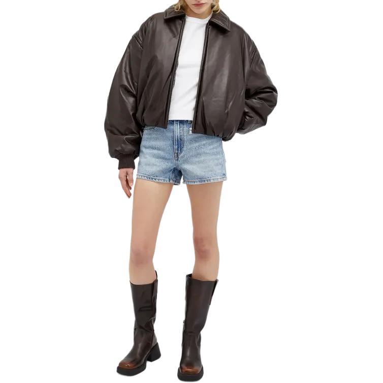 (Women) Alexander Wang  Mid-Waist Slim Denim Shorts Vintage Blue. 4DC4234161-487A 圖 3