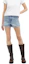 Shop (W) Alexander Wang Seluar Pendek Denim Mid-Waist Slim Vintage Biru. 4DC4234161-487A