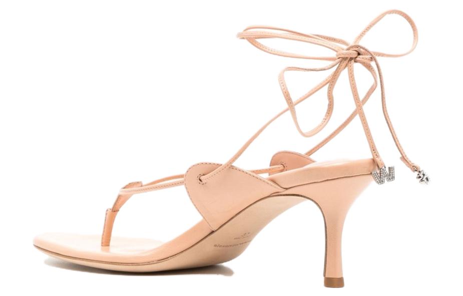 (Women) Alexander Wang 'Nude Goat Skin Stiletto Fashion Slides' 30223S015254