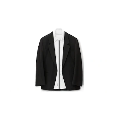 (Women) Alexander Wang Oversized Colorblock Blazer Jacket - Black 1WC3232469-001