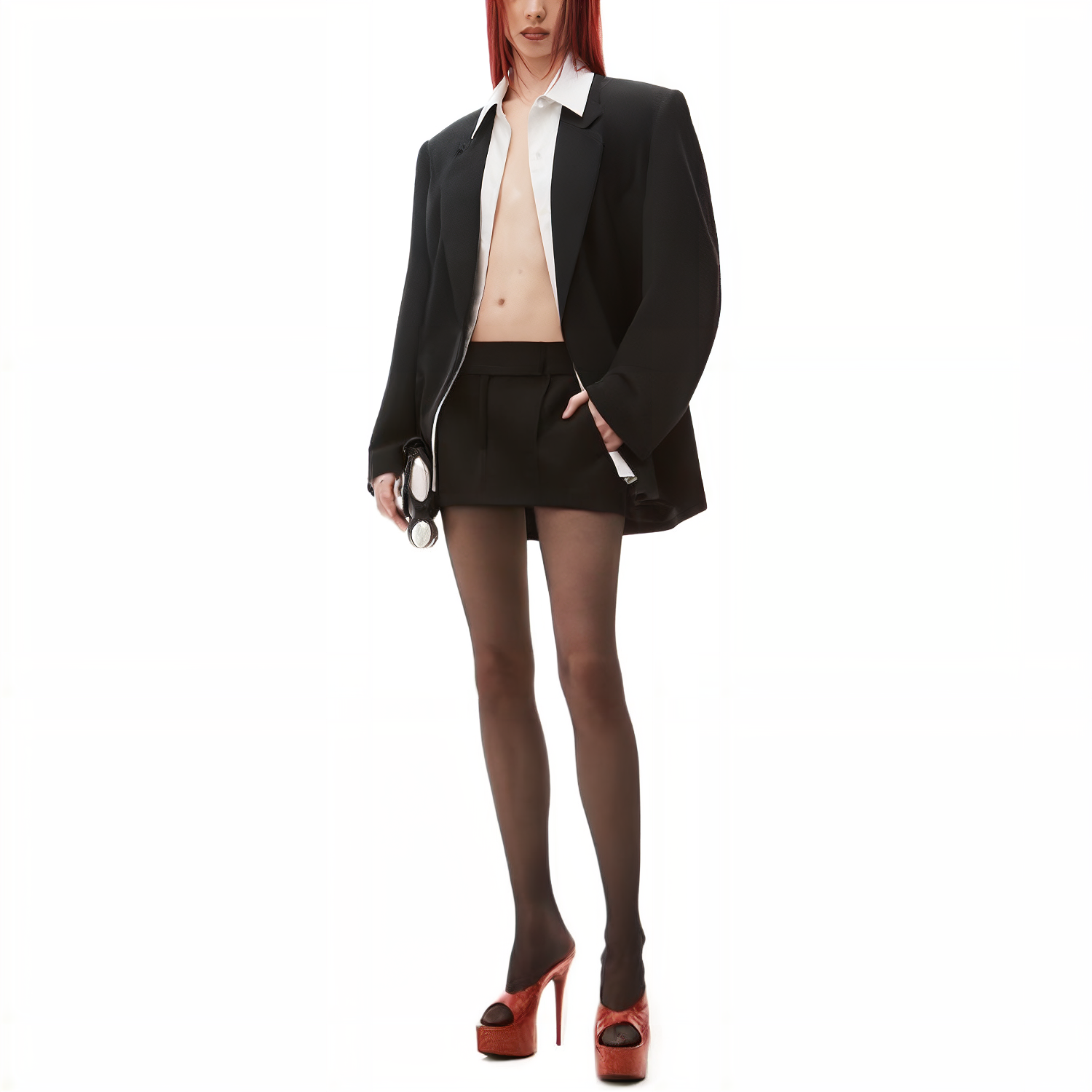 (Women) Alexander Wang  Oversized Colorblock Blazer Jacket - Black 1WC3232469-001 圖 3