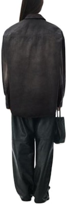 (Women) Alexander Wang Oversized Cotton Twill Shirt Black Long Sleeve Button-Up 1WC22419060-28A Shop (Women) Alexander Wang Oversized Cotton Twill Shirt Black Long Sleeve Button-Up 1WC22419060-28A