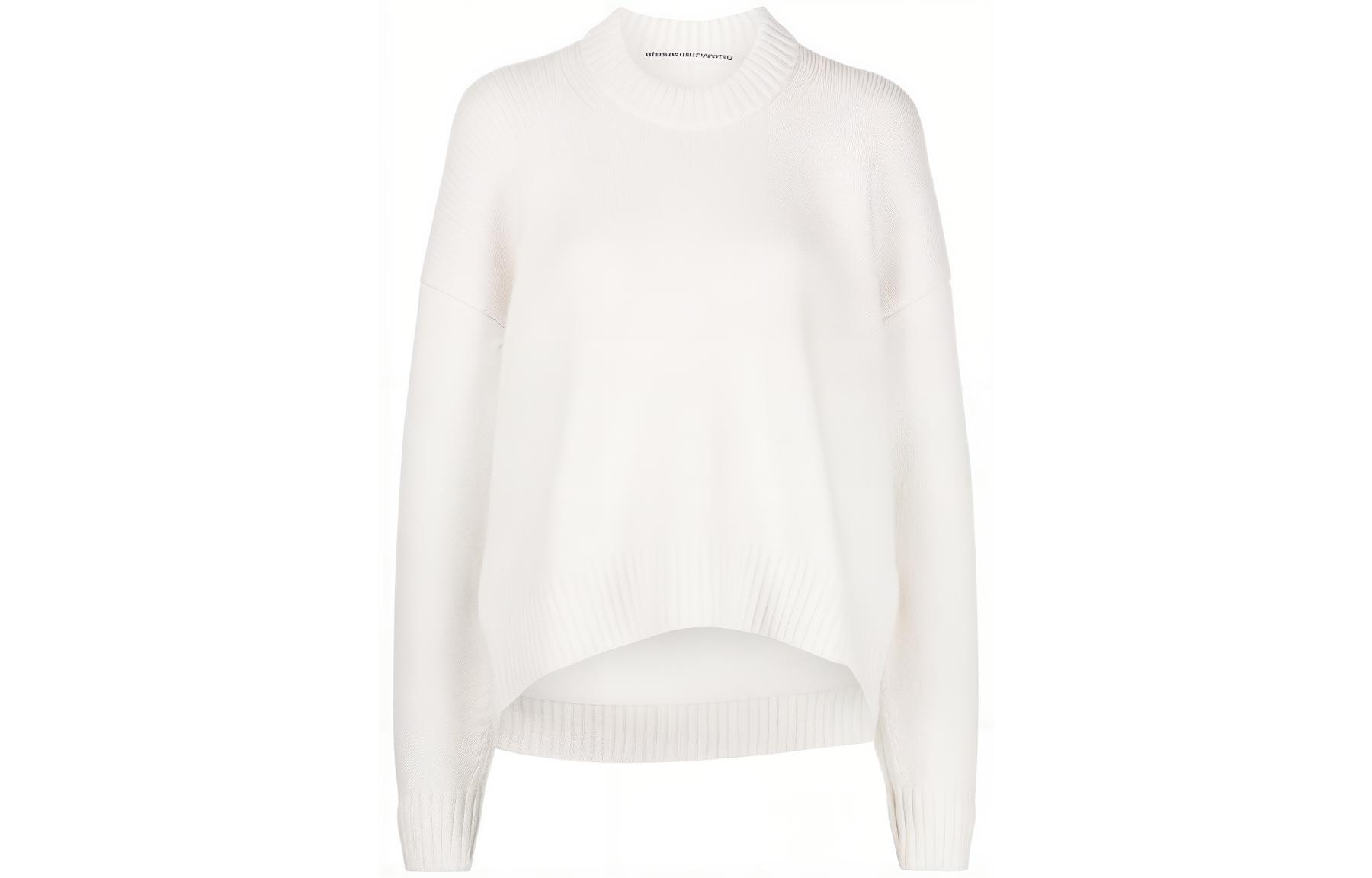 (Women) Alexander Wang  Oversized Crewneck Sweater White 1KC2201008-106