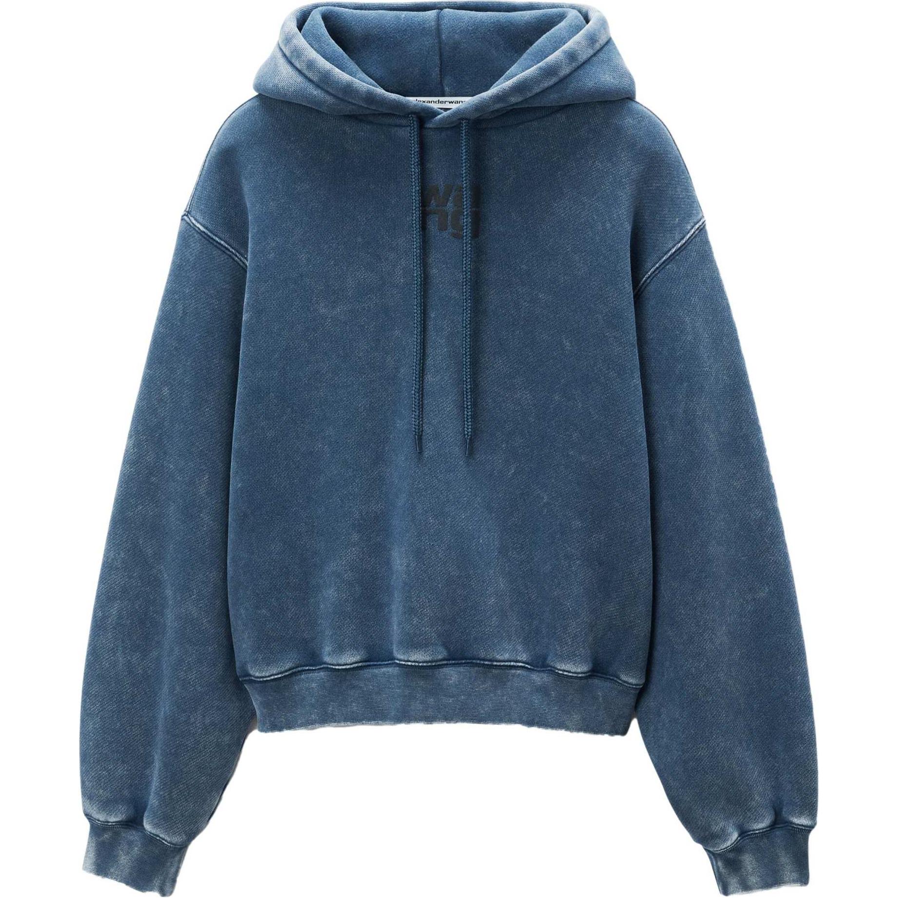 Order (Women) Alexander Wang  Oversized Letter Hoodie SS24 Blue Pullover Sweatshirt 4CC3242108424A-BLUE
