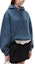 Purchase (Women) Alexander Wang Oversized Letter Hoodie SS24 Blue Pullover Sweatshirt 4CC3242108424A-BLUE