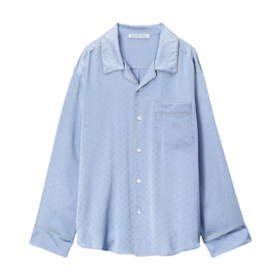 (Women) Alexander Wang Paisley Silk Jacquard Pajama Shirt Blue 4WC32313994-63A