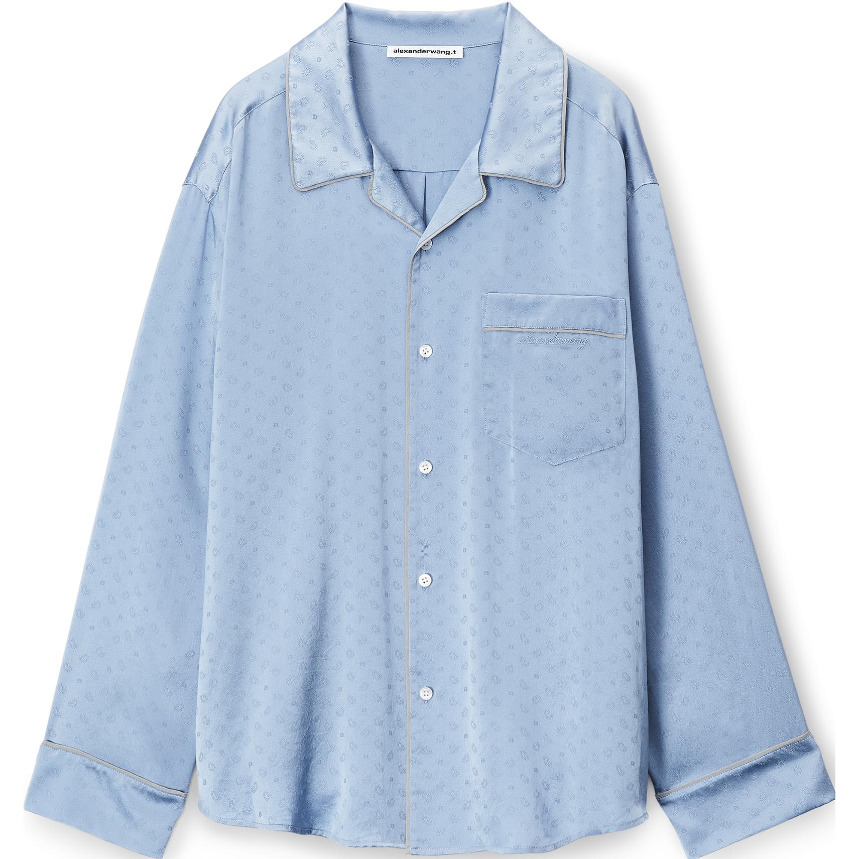Order (W) アレキサンダーワン ペイズリーシルクジャカードパジャマシャツ ブルー 4WC32313994-63A