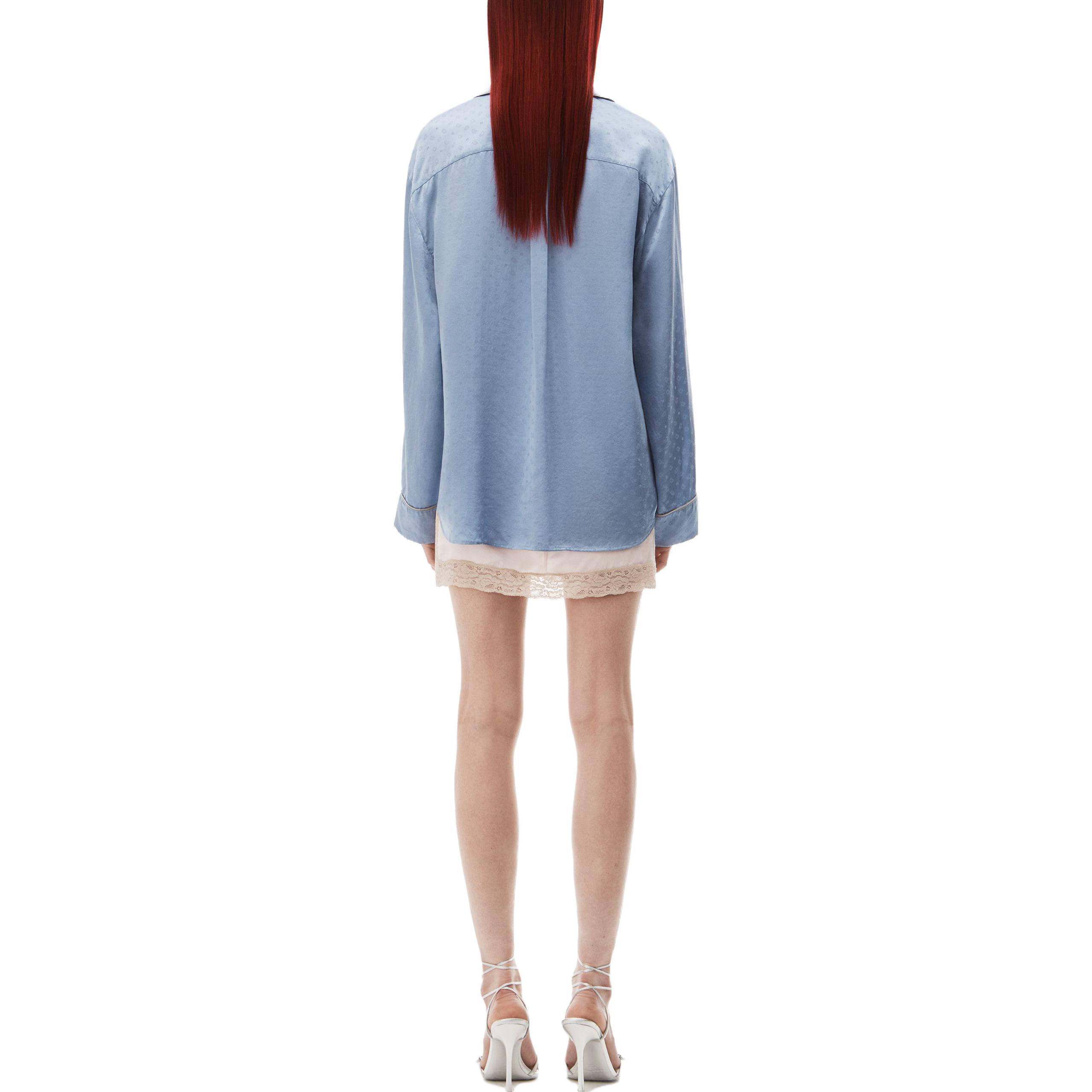 Shop (W) アレキサンダーワン ペイズリーシルクジャカードパジャマシャツ ブルー 4WC32313994-63A