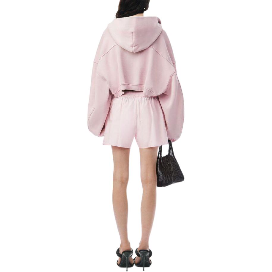 (Women) Alexander Wang  Pink Cotton Button Elastic Logo Casual Shorts. 4WC2244370-680 圖 4