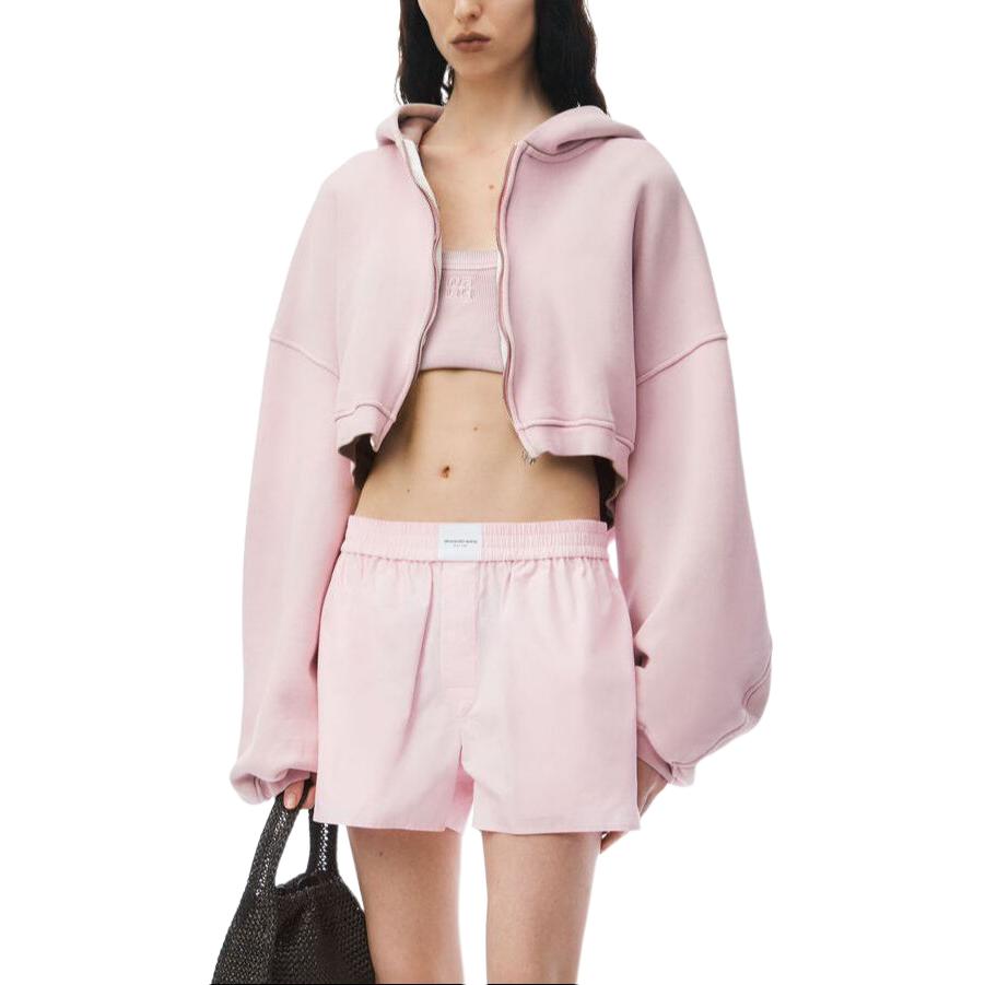 (Women) Alexander Wang  Pink Cotton Button Elastic Logo Casual Shorts. 4WC2244370-680 圖 5