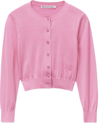 (Women) Alexander Wang Pink Embroidered Button-Up Cardigan Sweater. 4KC1243026951A Buy (Women) Alexander Wang Pink Embroidered Button-Up Cardigan Sweater. 4KC1243026951A