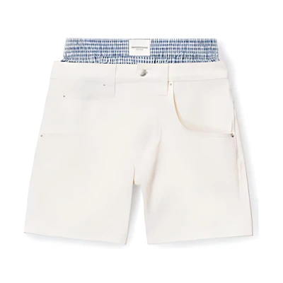 (Women) Alexander Wang Pink Mid-Rise Patchwork Straight Denim Shorts 4DC32346032-80A