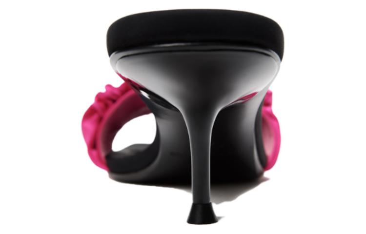 (W) Alexander Wang 'Pink Satin Square-Toe Fashion Slides' 圖 6