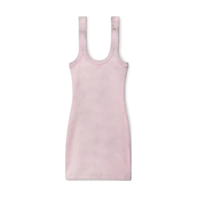 (Women) Alexander Wang Pink Slim Fit Mini Sleeveless Dress with Spaghetti Straps 4CC2246250688A