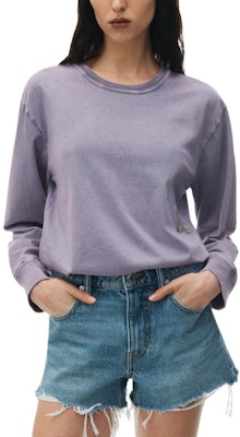(Women) Alexander Wang Purple Logo Long Sleeve Oversized Cotton T-Shirt SS24 4CC32213566-87A Shop (Women) Alexander Wang Purple Logo Long Sleeve Oversized Cotton T-Shirt SS24 4CC32213566-87A