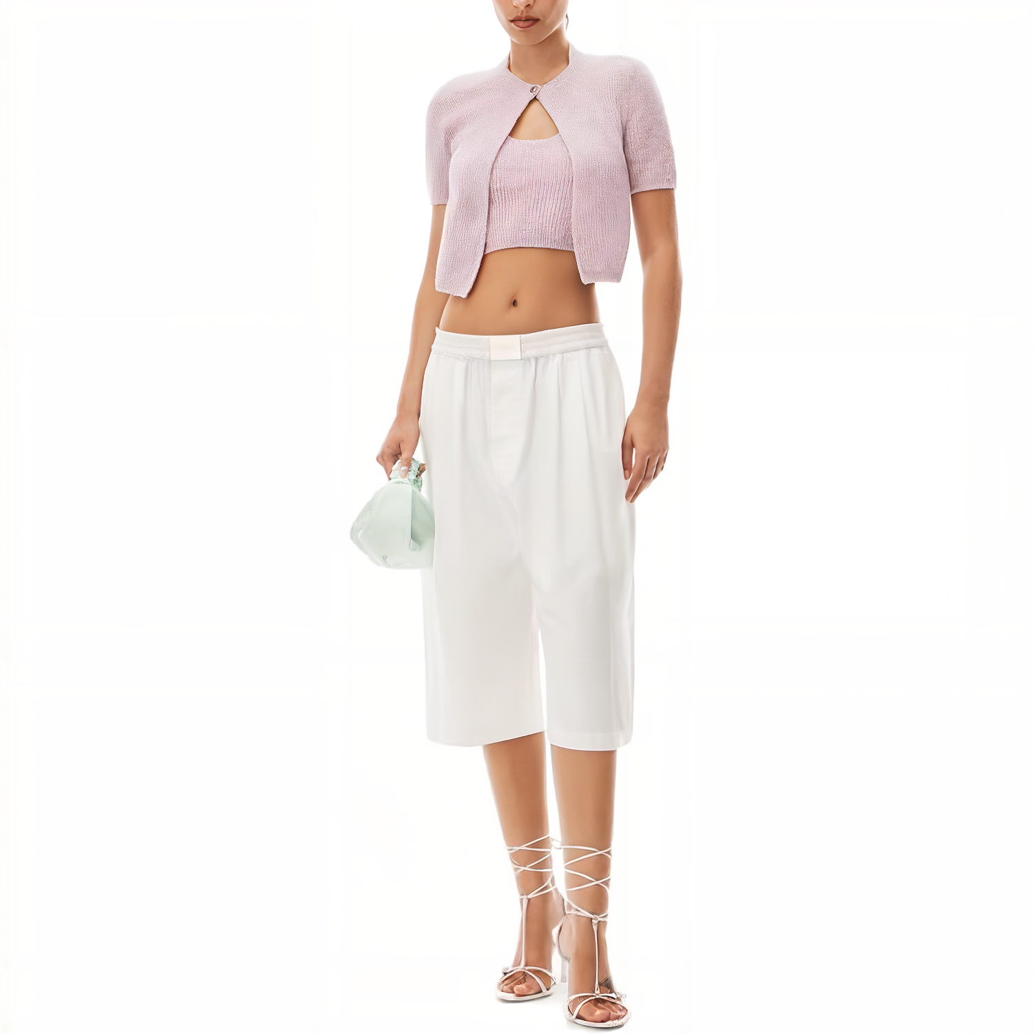 Lookbook (W) Cárdigan de Punto Morado de Manga Corta Alexander Wang. 4KC3221022-537