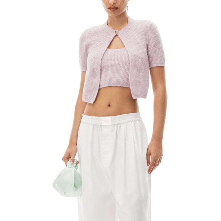 Purchase (W) Cárdigan de Punto Morado de Manga Corta Alexander Wang. 4KC3221022-537