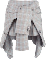 (Women) Alexander Wang Relaxed Fit Plaid Knot Detail Shorts - Grey. 1WC2195068 (Women) Alexander Wang Relaxed Fit Plaid Knot Detail Shorts - Grey. 1WC2195068