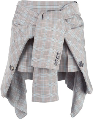 (W) アレクサンダー ワン リラックスフィット プレイド ノットディテール ショーツ - グレー 1WC2195068 Buy (W) アレクサンダー ワン リラックスフィット プレイド ノットディテール ショーツ - グレー 1WC2195068