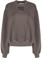 (Women) Alexander Wang Rubber Logo Print Crewneck Pullover Sweatshirt 4CC3221360-205 (Women) Alexander Wang Rubber Logo Print Crewneck Pullover Sweatshirt 4CC3221360-205