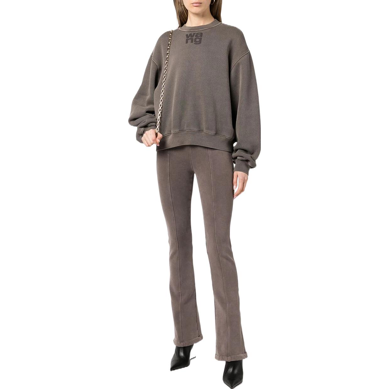 Lookbook (W) 알렉산더 왕 러버 로고 프린트 크루넥 풀오버 스웻셔츠 4CC3221360-205