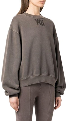 (W) 알렉산더 왕 러버 로고 프린트 크루넥 풀오버 스웻셔츠 4CC3221360-205 Shop (W) 알렉산더 왕 러버 로고 프린트 크루넥 풀오버 스웻셔츠 4CC3221360-205