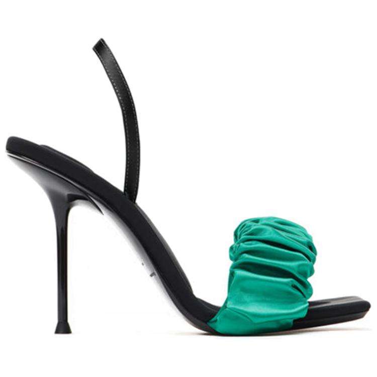 (W) Alexander Wang 'Satin High Heel Fashion Slide Green' 圖 2