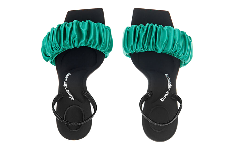 (W) Alexander Wang 'Satin High Heel Fashion Slide Green' 圖 3