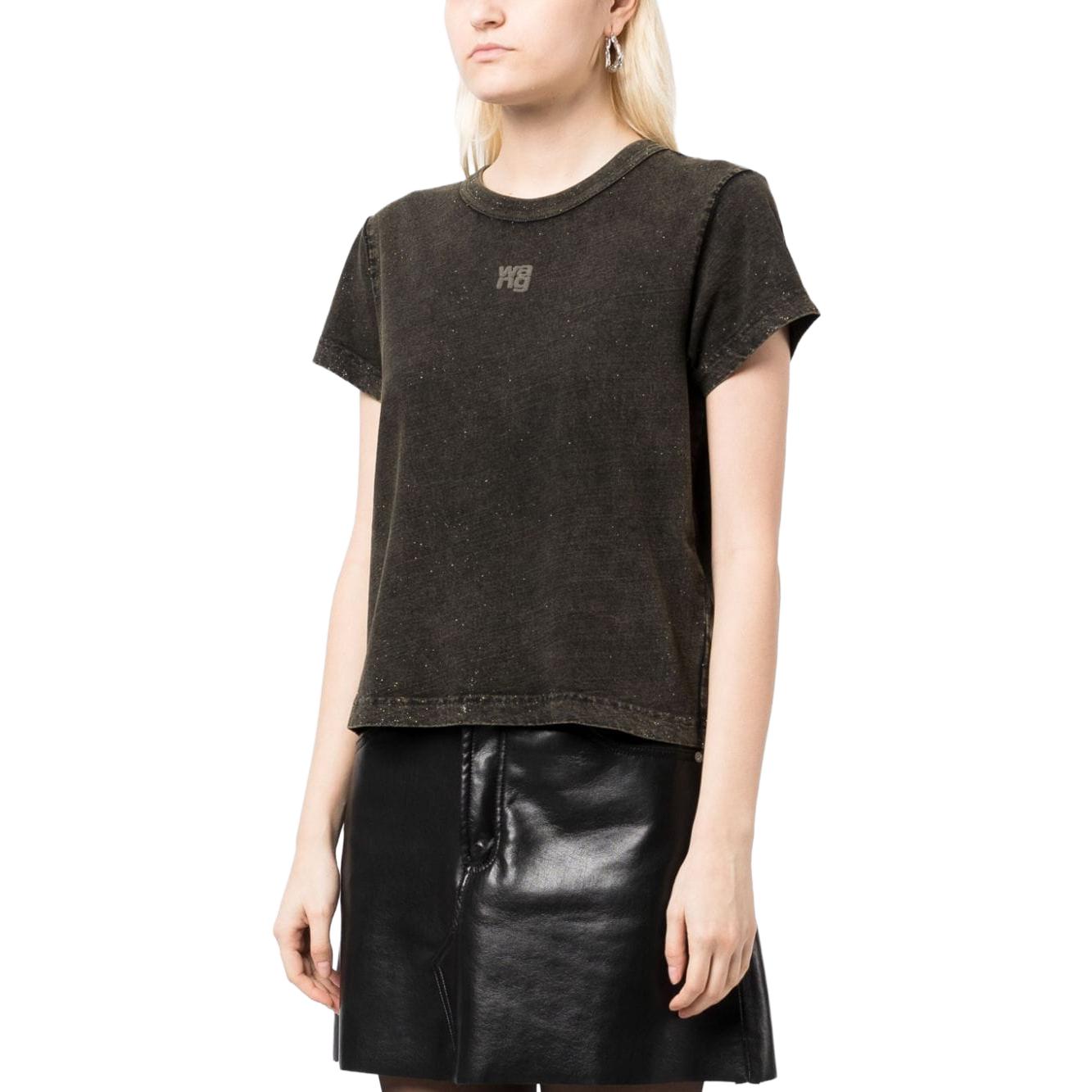 (Women) Alexander Wang  Sequin Logo Print Short Sleeve T-Shirt 4CC3231416-305 圖 7