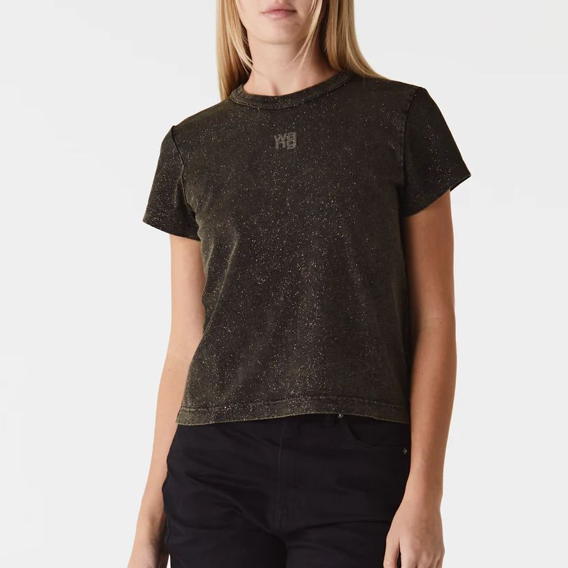 (Women) Alexander Wang  Sequin Logo Print Short Sleeve T-Shirt 4CC3231416-305 圖 9