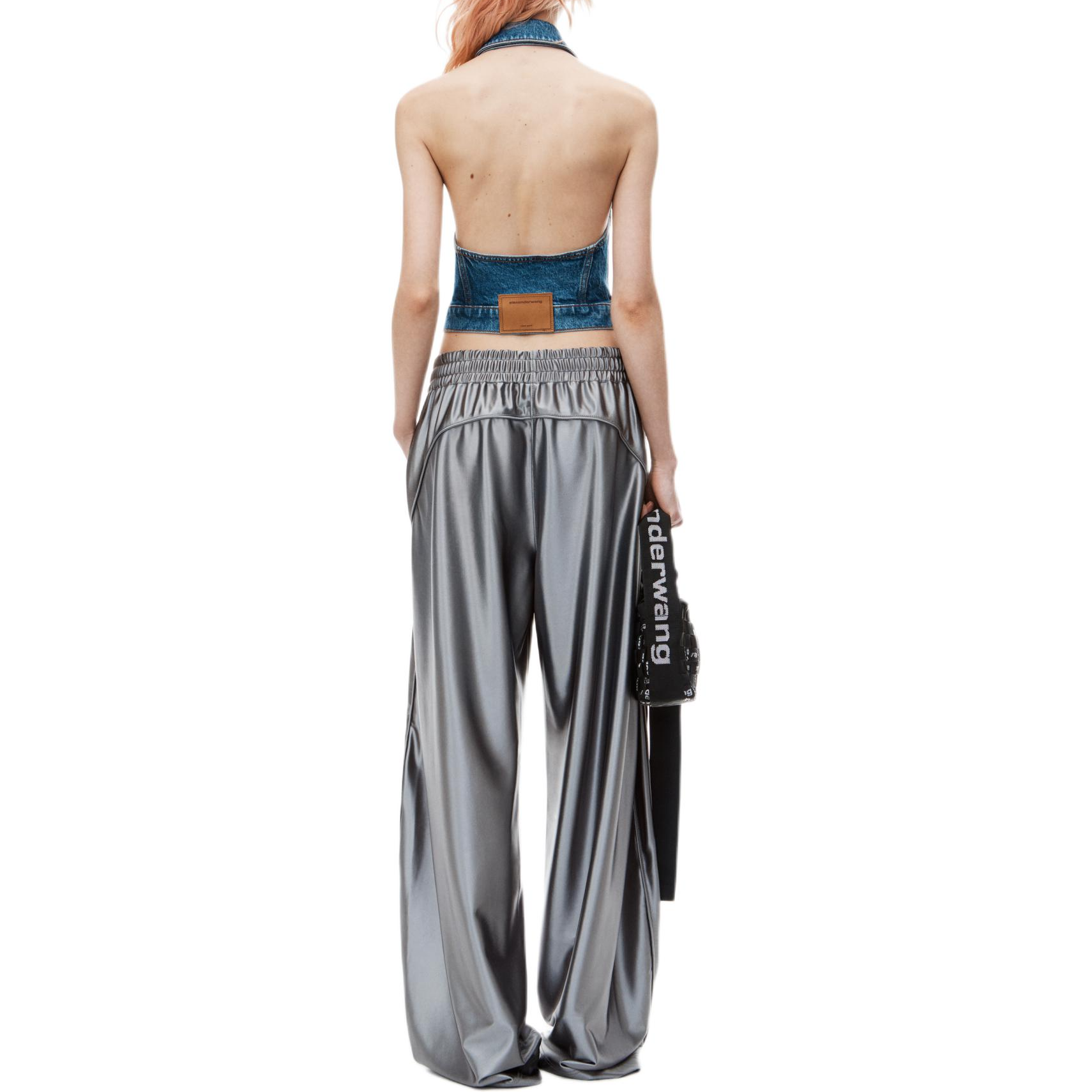 Purchase (Women) Alexander Wang  Sleeveless Blue Vest FW24 Stretchy Minimalist Design 4DC3241462401