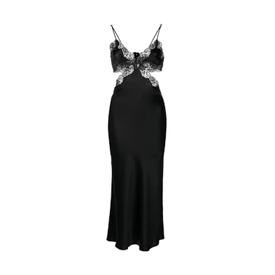 (Women) Alexander Wang Sleeveless Lace Hollow Out Solid Color Dress. 4WC1236210-001