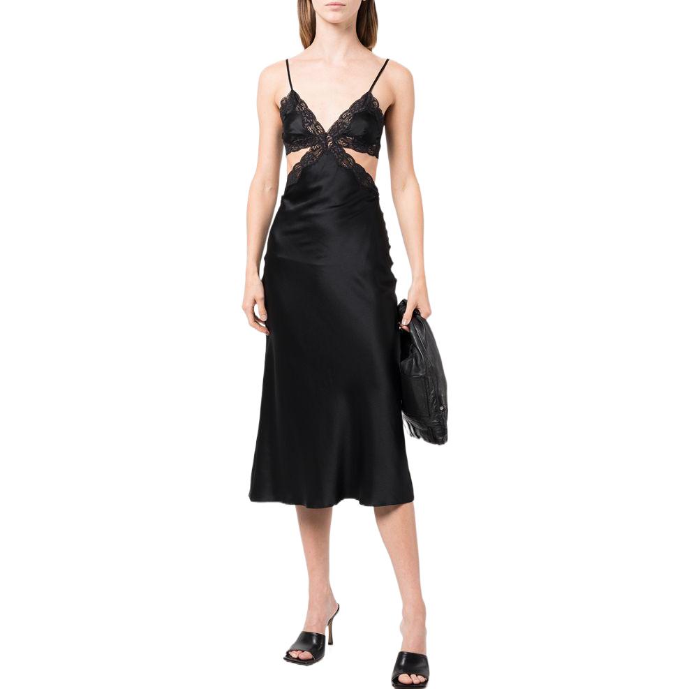 (Women) Alexander Wang  Sleeveless Lace Hollow Out Solid Color Dress. 4WC1236210-001 圖 3