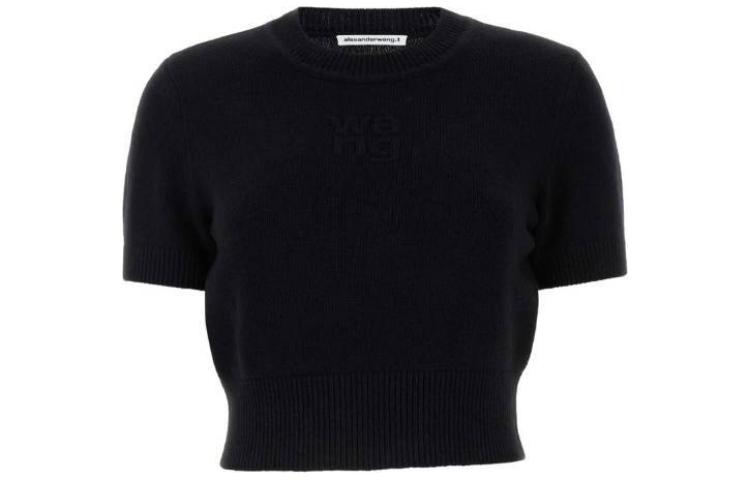 Order (Women) Alexander Wang  Slim Fit Crewneck Short Sleeve Black T-Shirt 4KC2241026-001