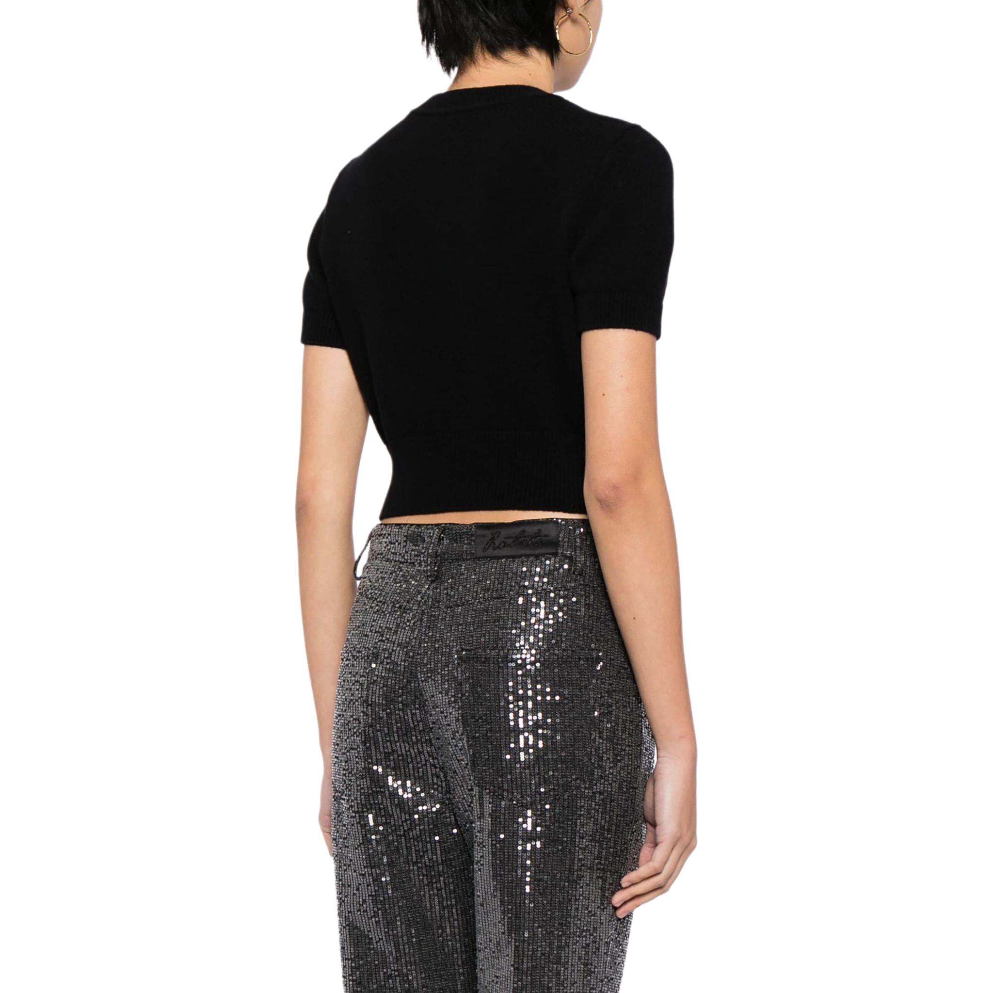 Purchase (Women) Alexander Wang  Slim Fit Crewneck Short Sleeve Black T-Shirt 4KC2241026-001