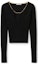 Order (W) Alexander Wang Suéter Recortado Slim Fit Escote V Negro 1KC1241006-001