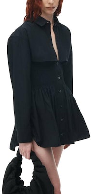 (W) Alexander Wang 黑色長袖抽皺迷你連衣裙搭配襯衫 4WC2246263001 Details for (W) Alexander Wang 黑色長袖抽皺迷你連衣裙搭配襯衫 4WC2246263001