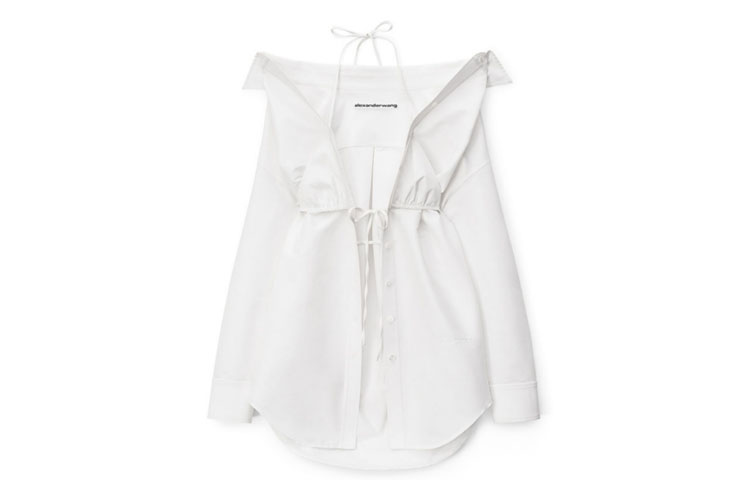 (Women) Alexander Wang  Solid Color Belted Coat - White 1CC2231377-100