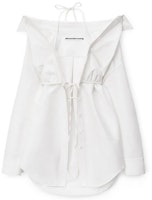 (Women) Alexander Wang Solid Color Belted Coat - White 1CC2231377-100 (Women) Alexander Wang Solid Color Belted Coat - White 1CC2231377-100