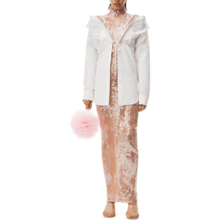 Lookbook (W) 亞歷山大王純色綁帶大衣 - 白色 1CC2231377-100