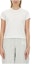 Order (W) Alexander Wang Camiseta Blanca de Manga Corta Ajustada Cuello Redondo 4CC3241521-100