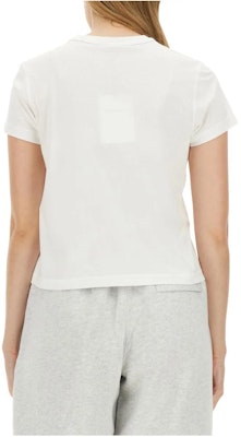 (W) Alexander Wang Camiseta Blanca de Manga Corta Ajustada Cuello Redondo 4CC3241521-100 Lookbook (W) Alexander Wang Camiseta Blanca de Manga Corta Ajustada Cuello Redondo 4CC3241521-100