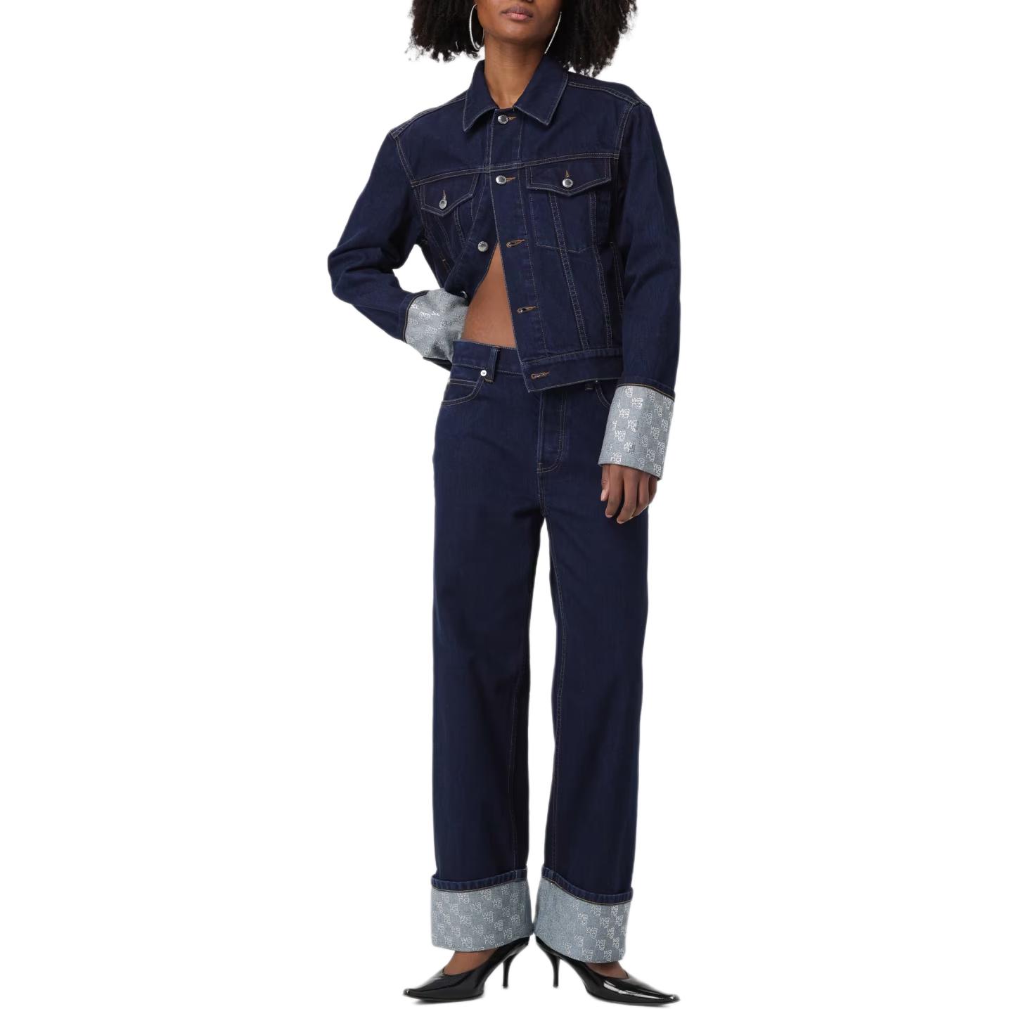 Lookbook (W) Alexander Wang 純色丹寧外套 藍色 4DC1242251-462A