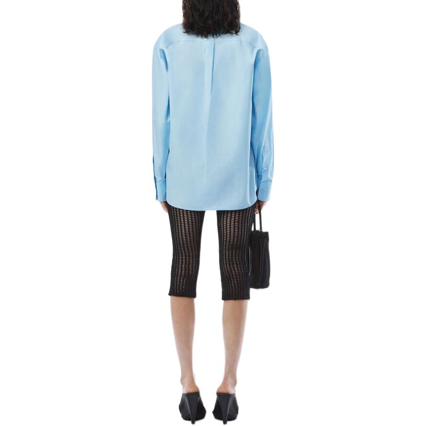 Shop (W) 亚历山大王纯色蓝色长袖衬衫 4WC2241482-423